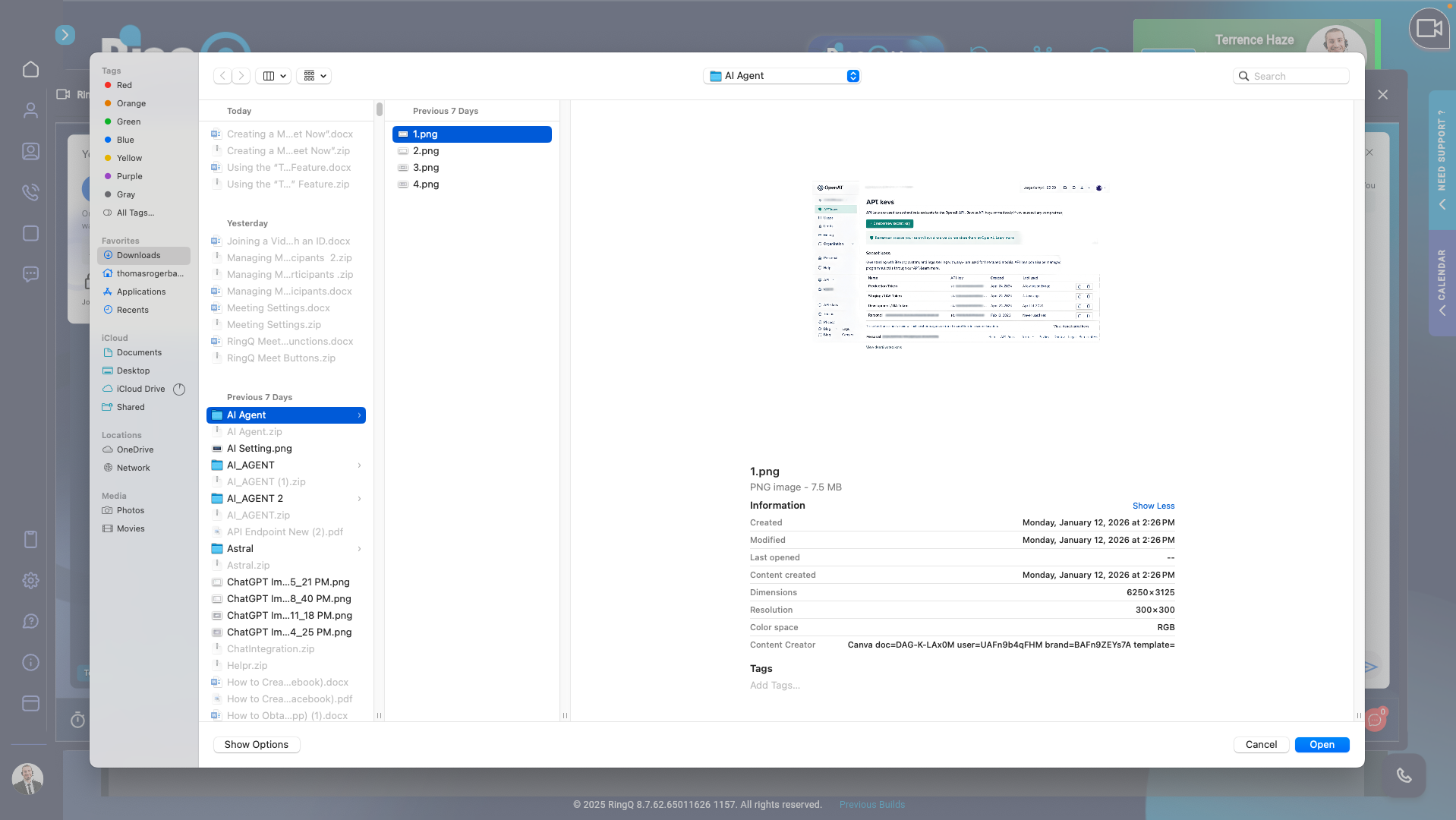 Choose the file you want to attach